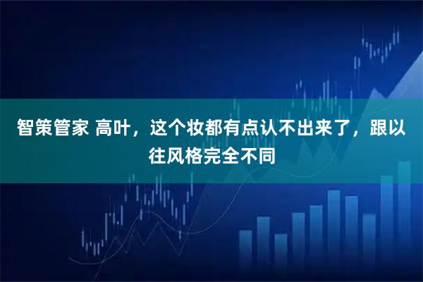 智策管家 高叶，这个妆都有点认不出来了，跟以往风格完全不同