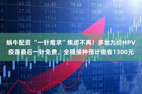 蜗牛配资 “一针难求”焦虑不再！多地九价HPV疫苗最后一针免费，全程接种预计能省1300元